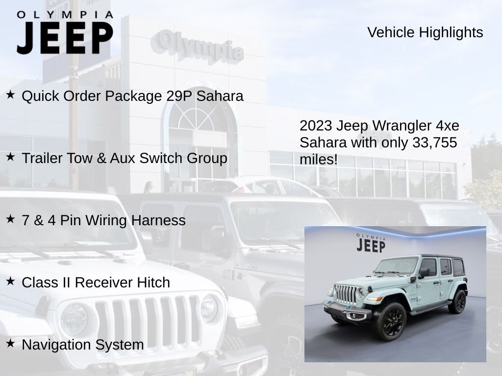 Used 2023 Gray Jeep Sahara 4xe image 7