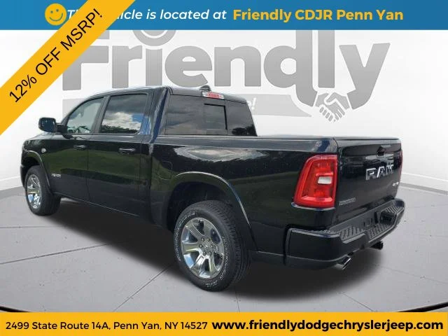 New 2026 Diamond Black Crystal Pearl-Coat Exterior Paint RAM Big Horn/Lone Star image 3