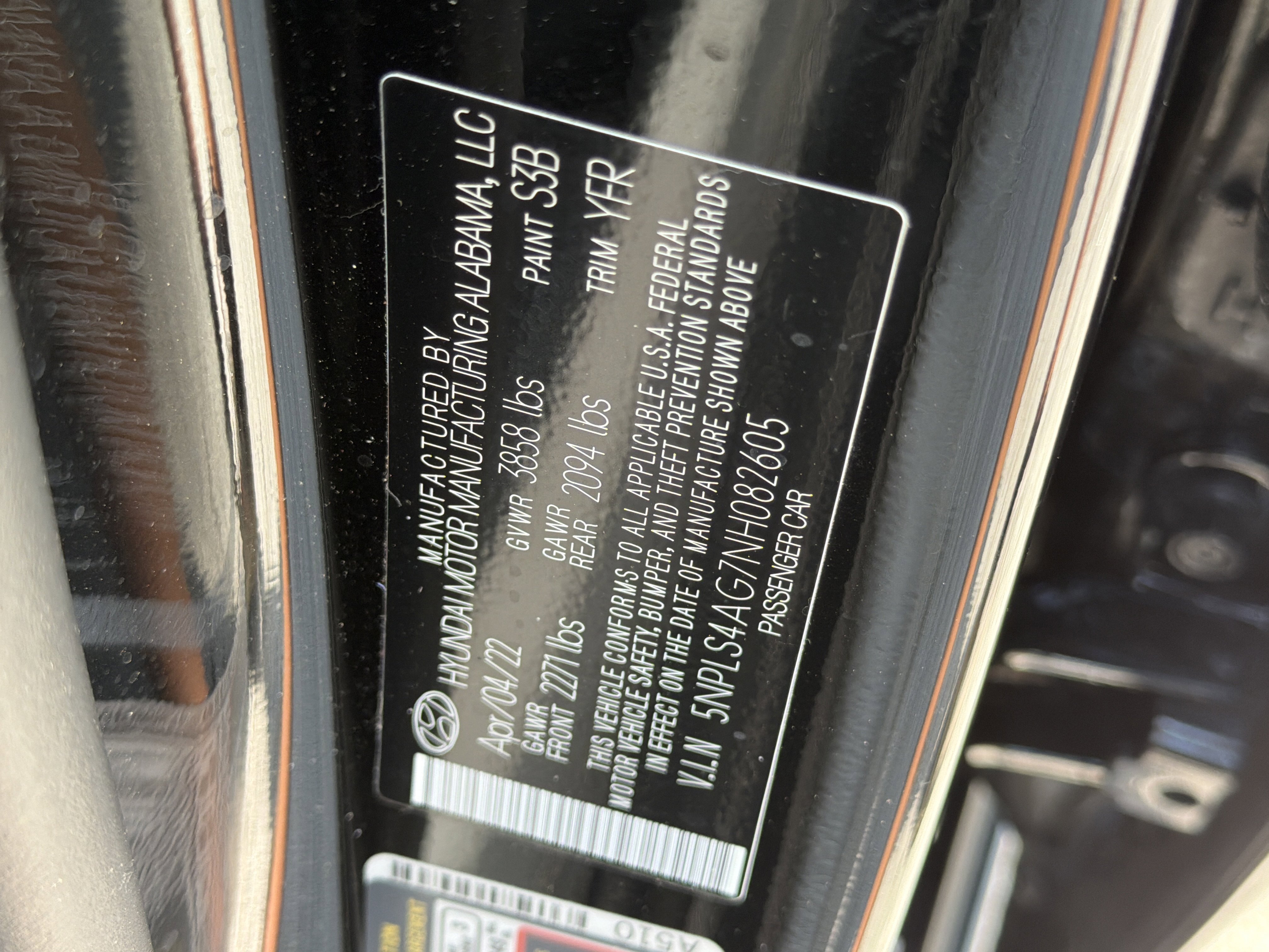 Used 2022 Phantom Black Hyundai SEL image 35