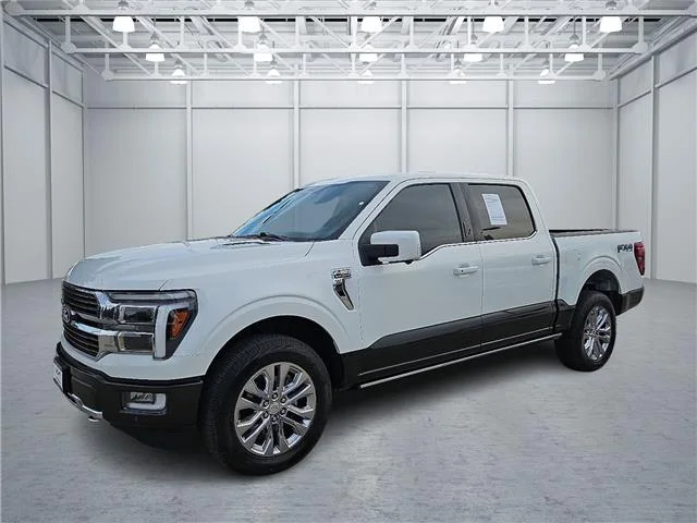 Used 2024 White Ford King Ranch 4x4 SuperCrew Cab 5.5 ft. box 145 in. W image 1