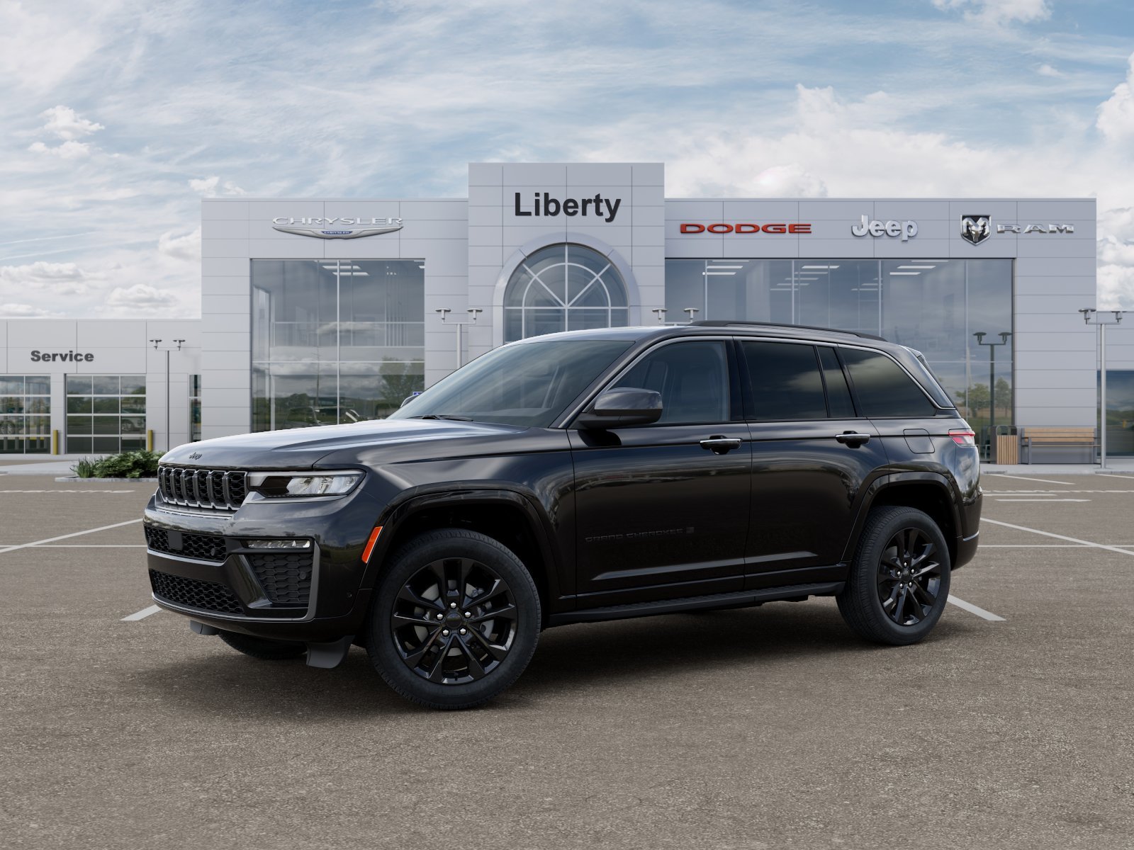 New 2026 Diamond Black Crystal Pearlcoat Jeep Limited image 3