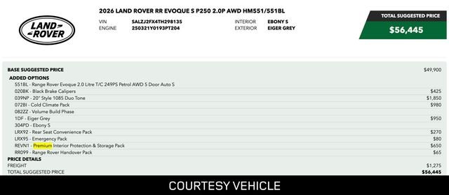 Certified Used 2026 Gray Land Rover S image 2