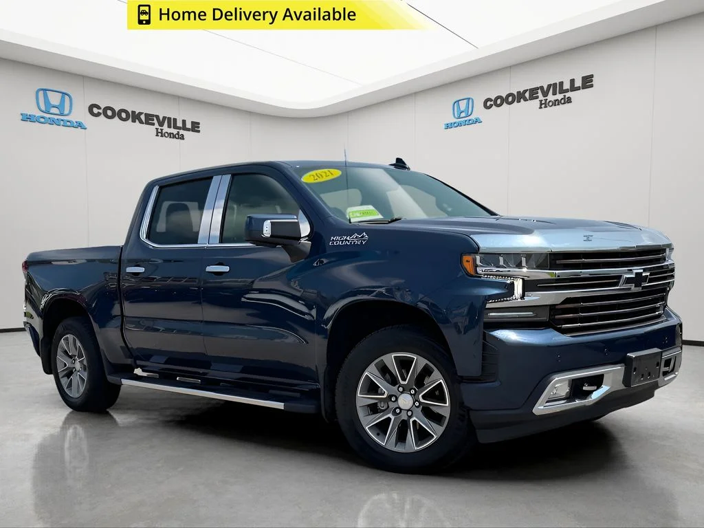 Used 2021 Northsky Blue Metallic Chevrolet High Country image 1
