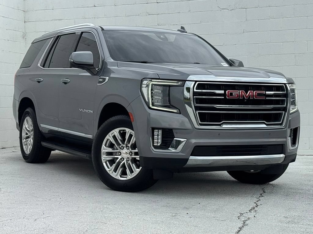 Used 2022 Satin Steel Metallic GMC SLT image 2
