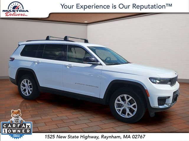 Used 2021 Bright White Clearcoat Jeep Limited image 1