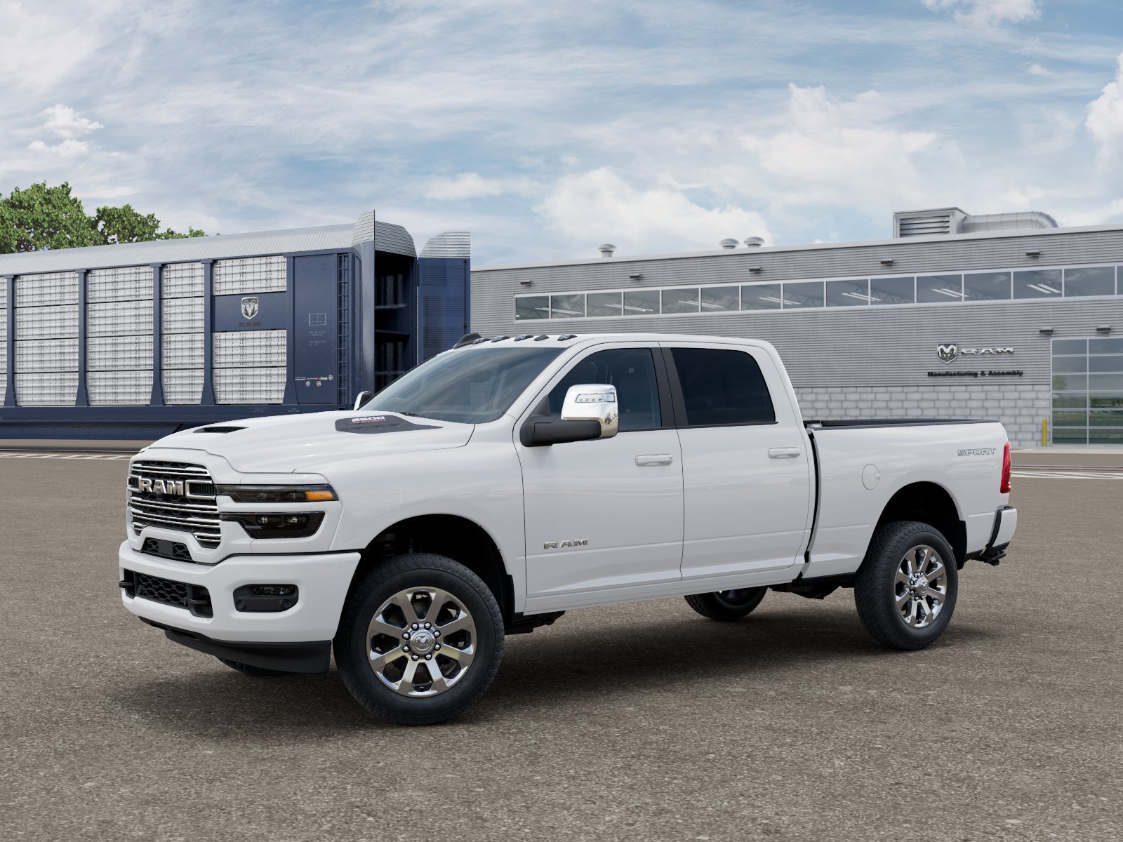 New 2026 Bright White Clear-Coat Exterior Paint RAM Laramie image 1