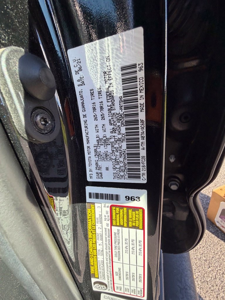 Certified Used 2021 Midnight Black Metallic Toyota SR5 image 45