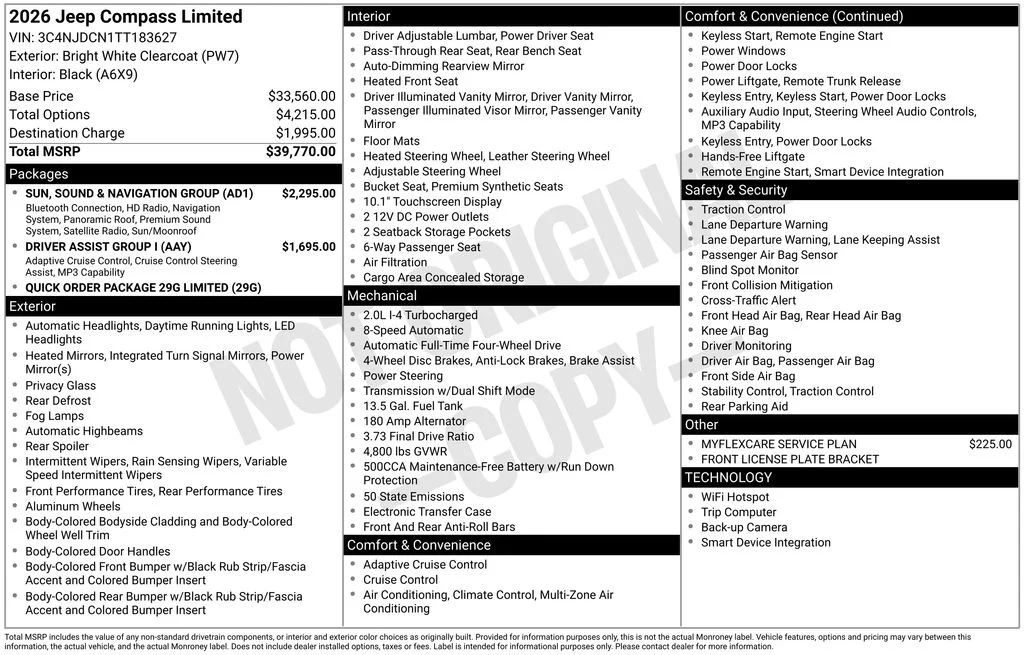 New 2026 Bright White Clear-Coat Exterior Paint Jeep Limited image 6