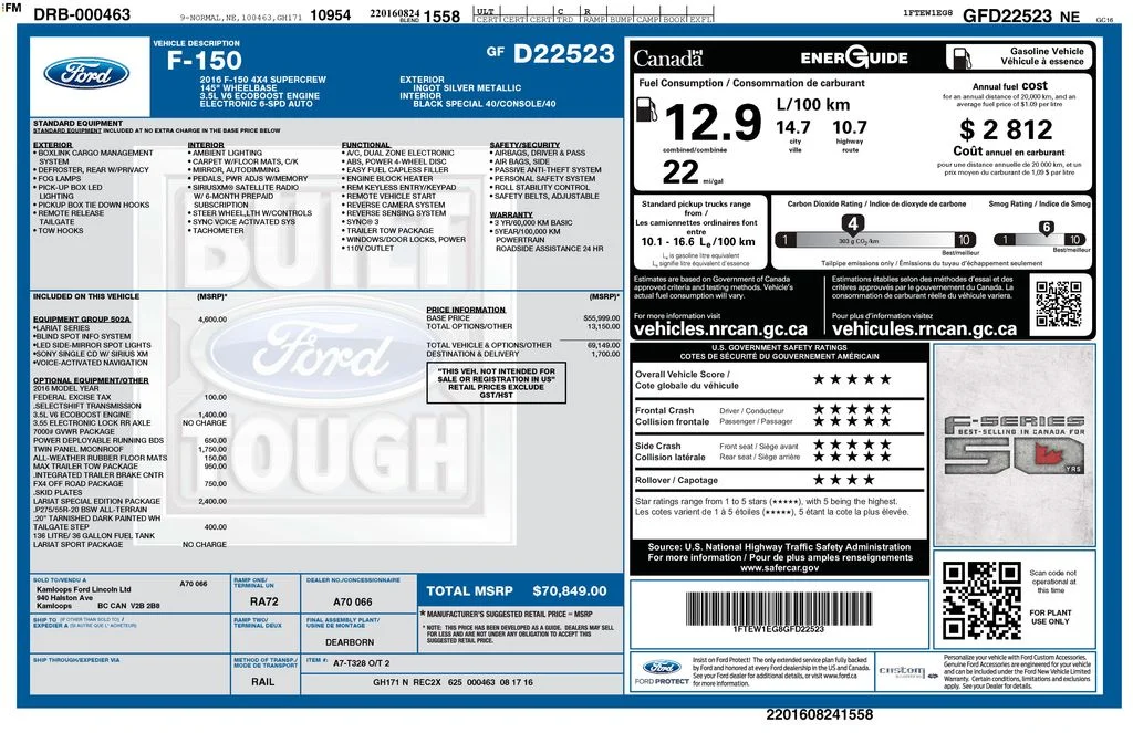 Used 2016 Silver Ford Lariat image 13