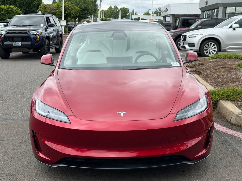 Used 2025 Red Tesla Performance image 2