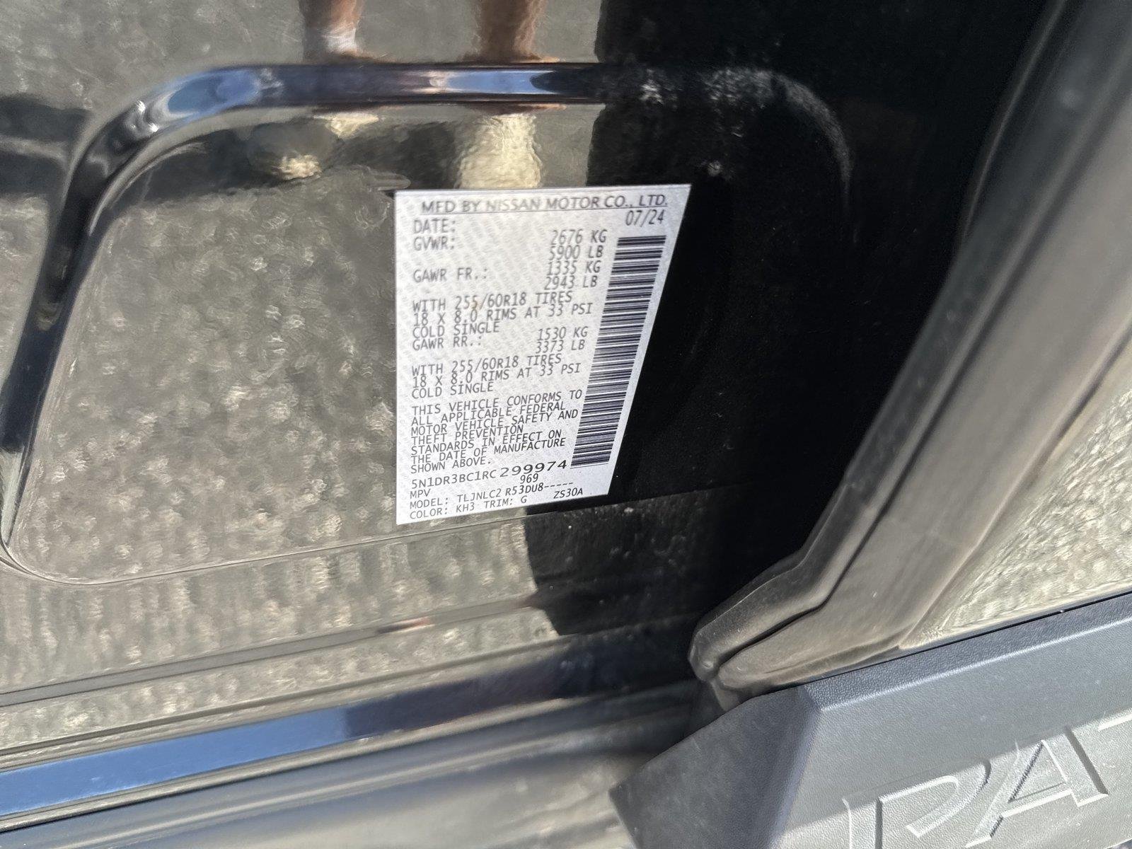 Used 2024 Super Black Nissan SV image 32