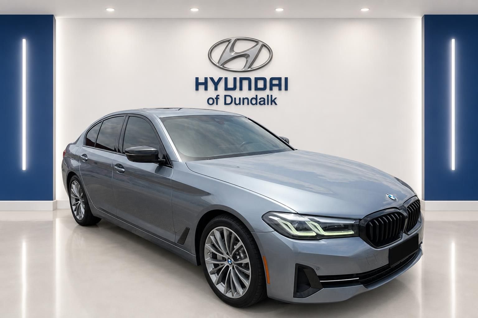 Used 2022 Blue BMW 530i image 1