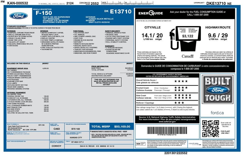 Certified Used 2013 Tuxedo Black Metallic Ford XLT image 33