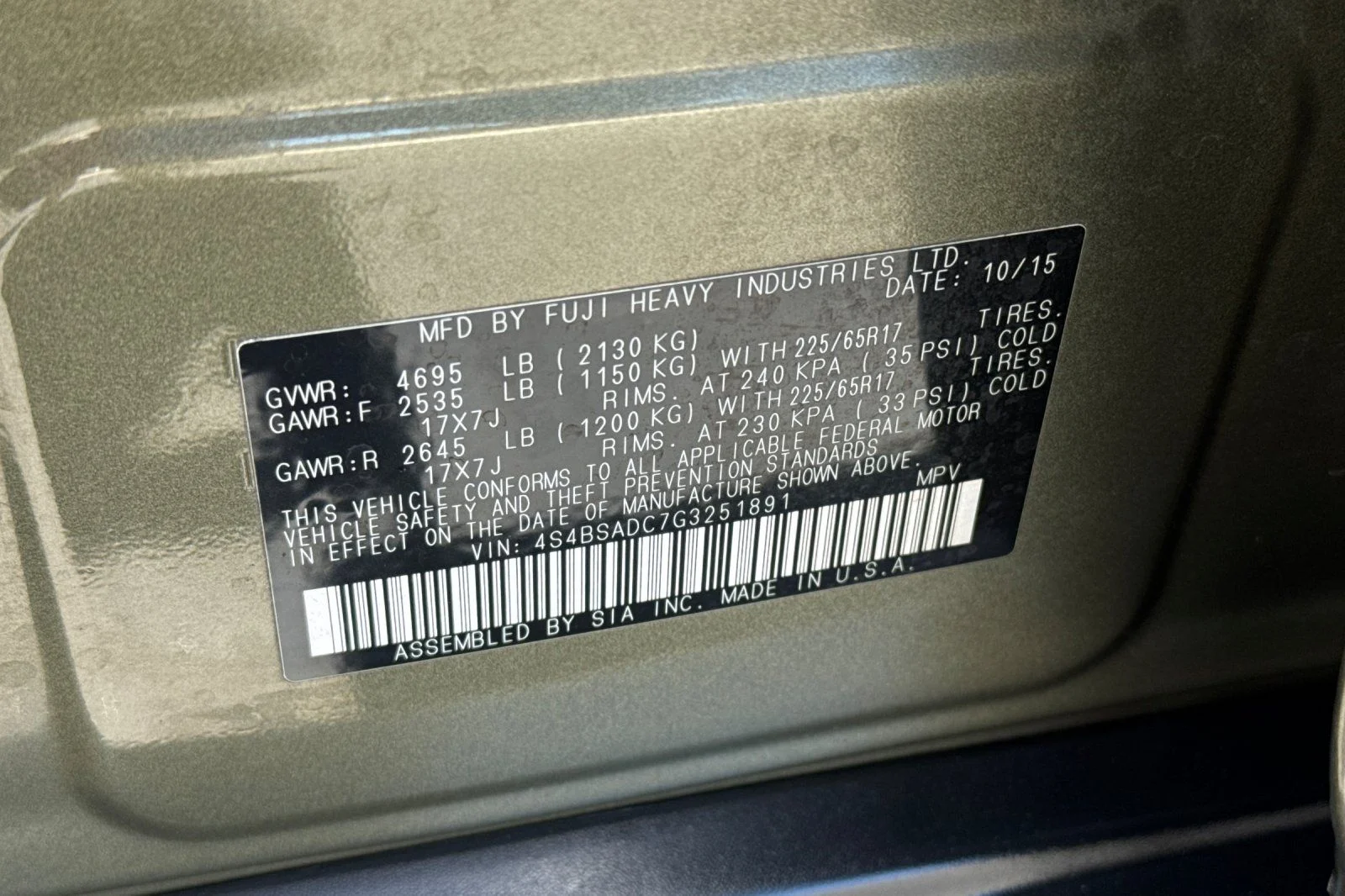 Used 2016 Wilderness Green Metallic Subaru 2.5i Premium image 35