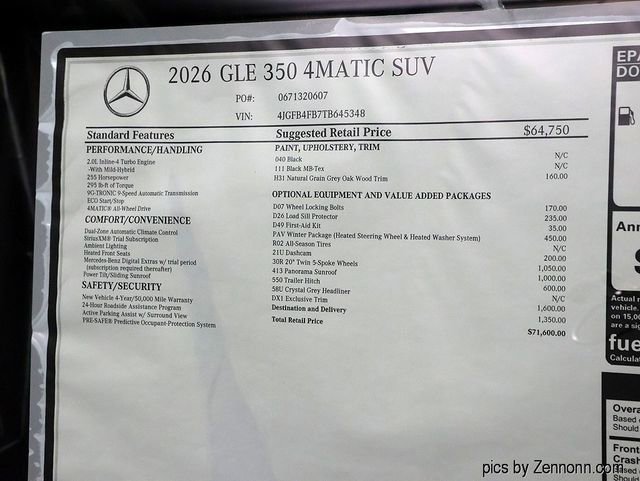 New 2026 Black Mercedes-Benz GLE 350 image 56