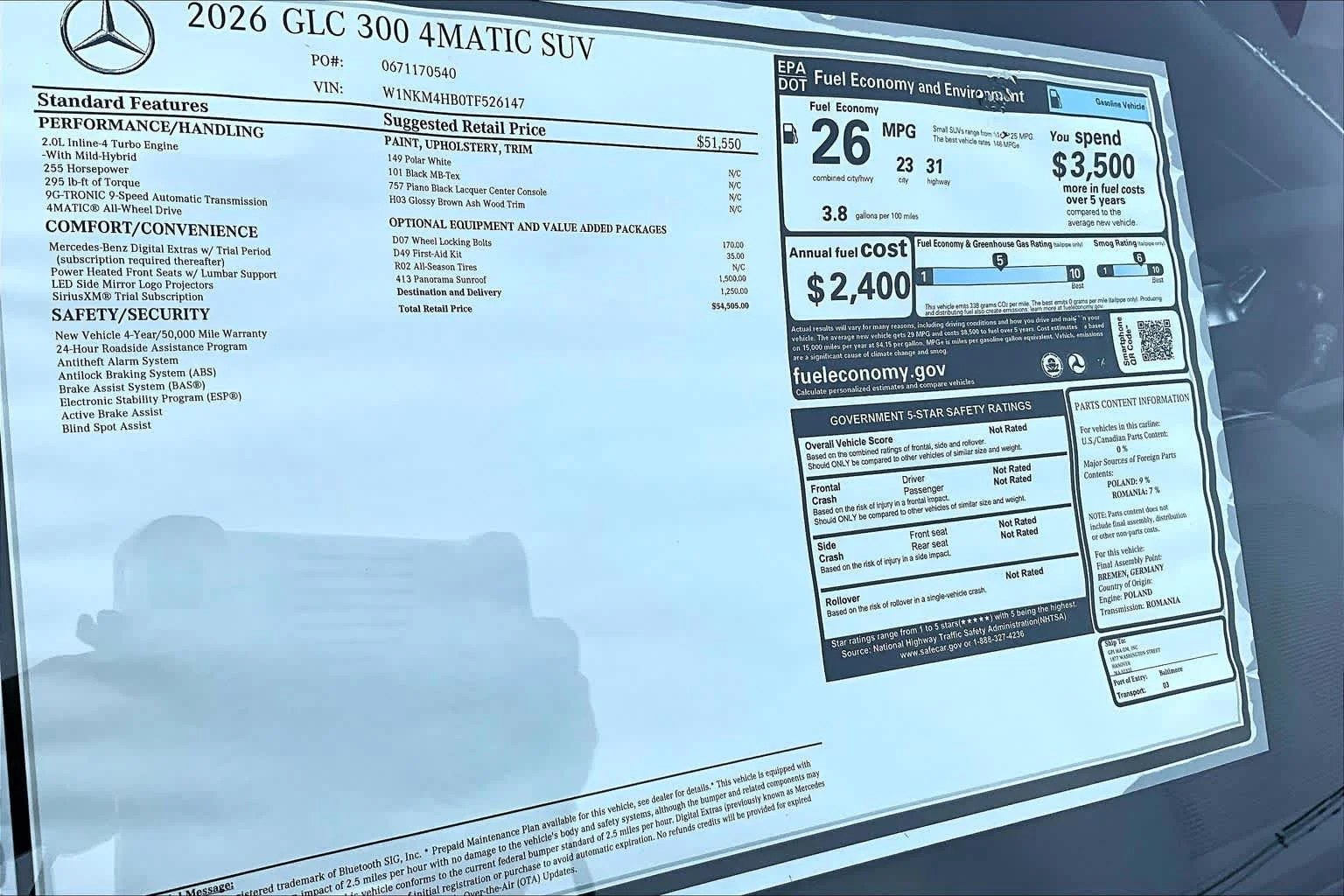 New 2026 Polar White Mercedes-Benz GLC 300 image 17
