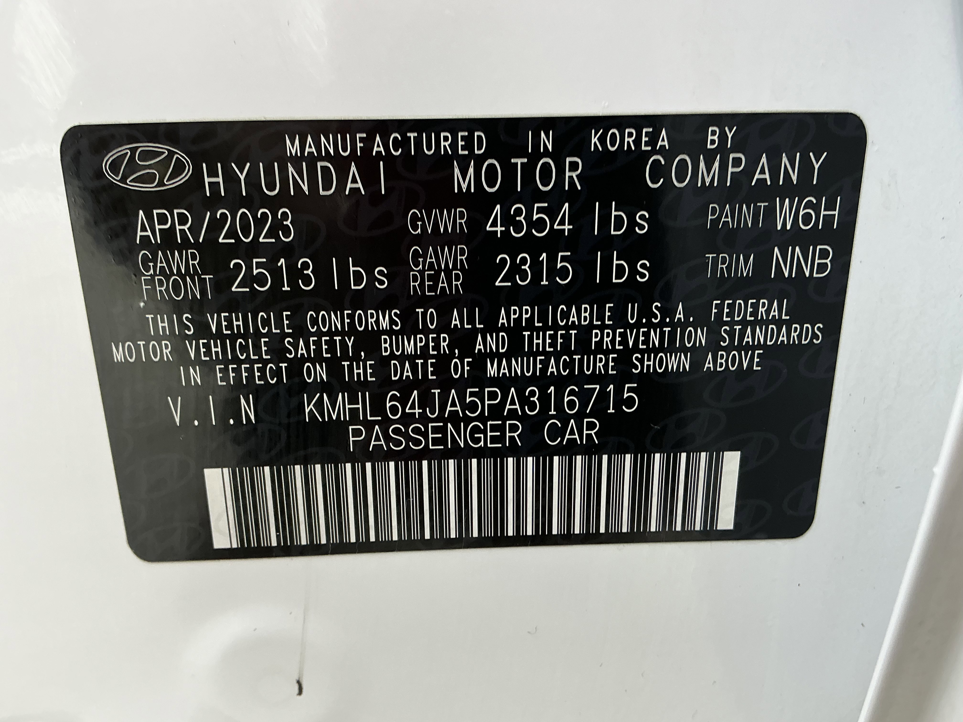 Certified Used 2023 Serenity White Hyundai SEL image 15
