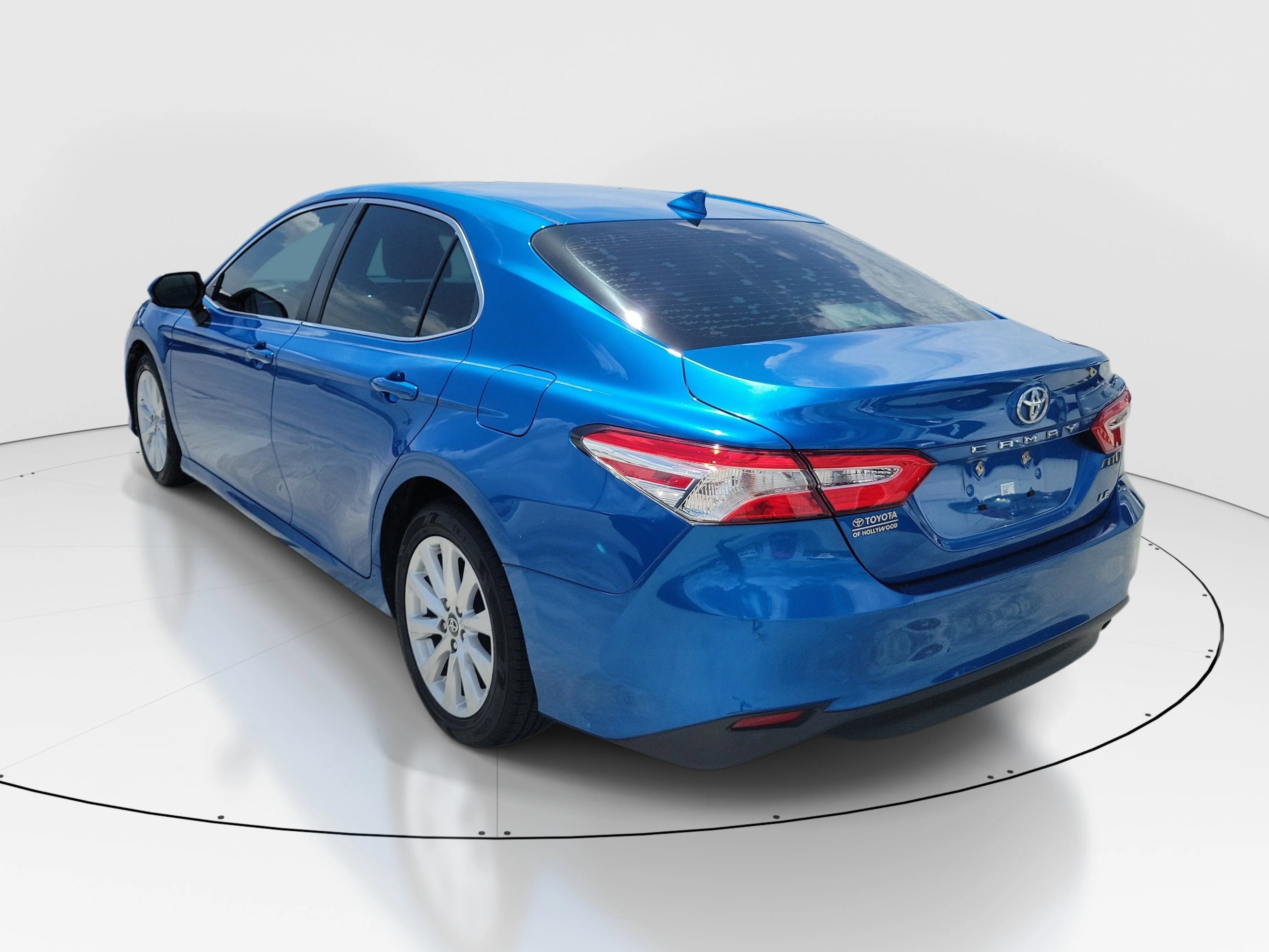 Used 2019 Blue Streak Metallic Toyota LE image 4