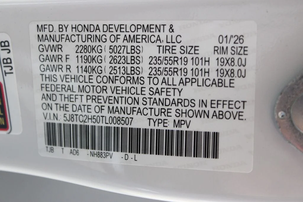 New 2026 Platinum White Pearl Acura Technology Package image 29