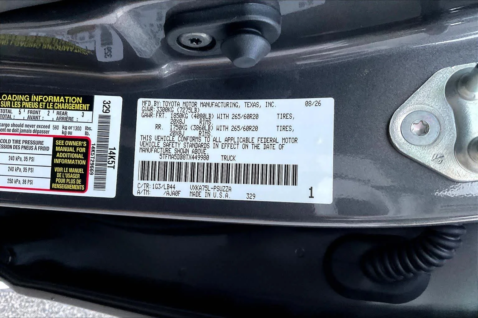 New 2026 Magnetic Gray Metallic Toyota 1794 Edition image 19