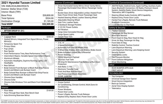 Used 2021 Silver Hyundai Limited image 14