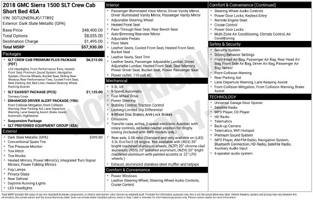 Used 2018 Gray GMC SLT image 30