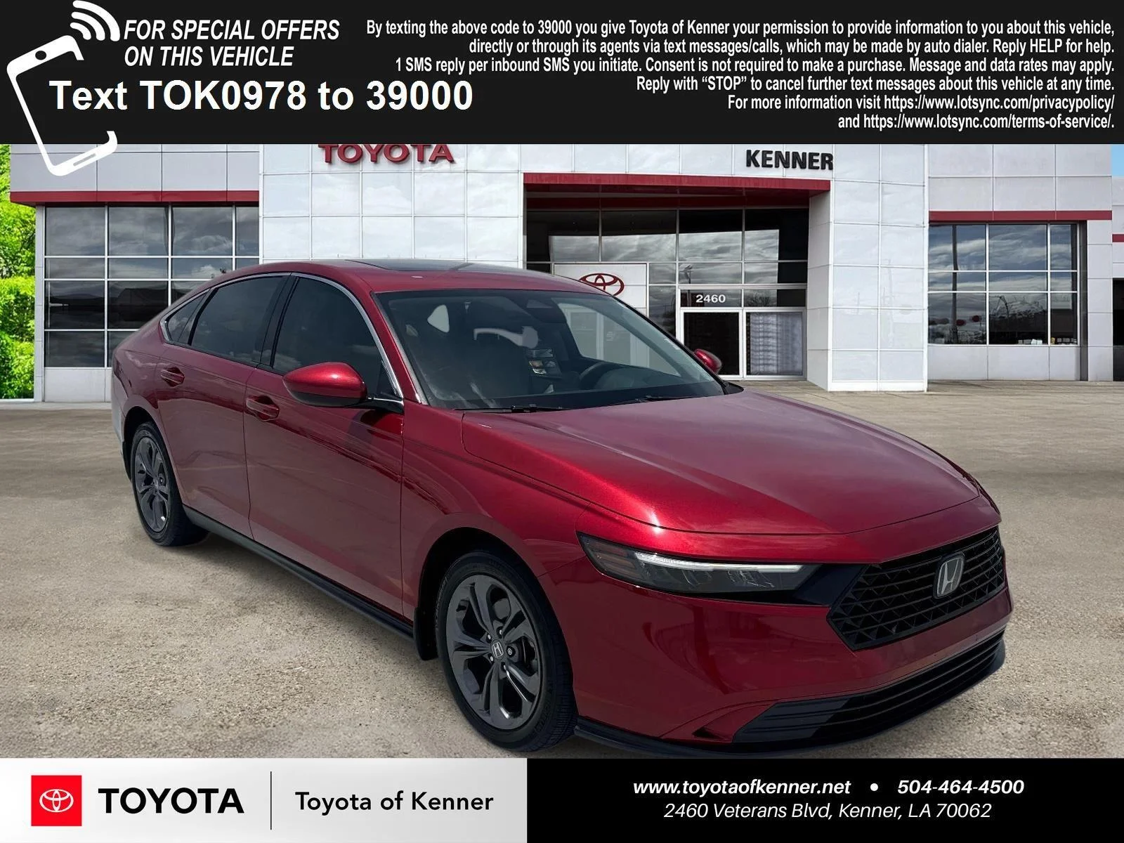 Used 2024 Radiant Red Metallic Honda EX image 1