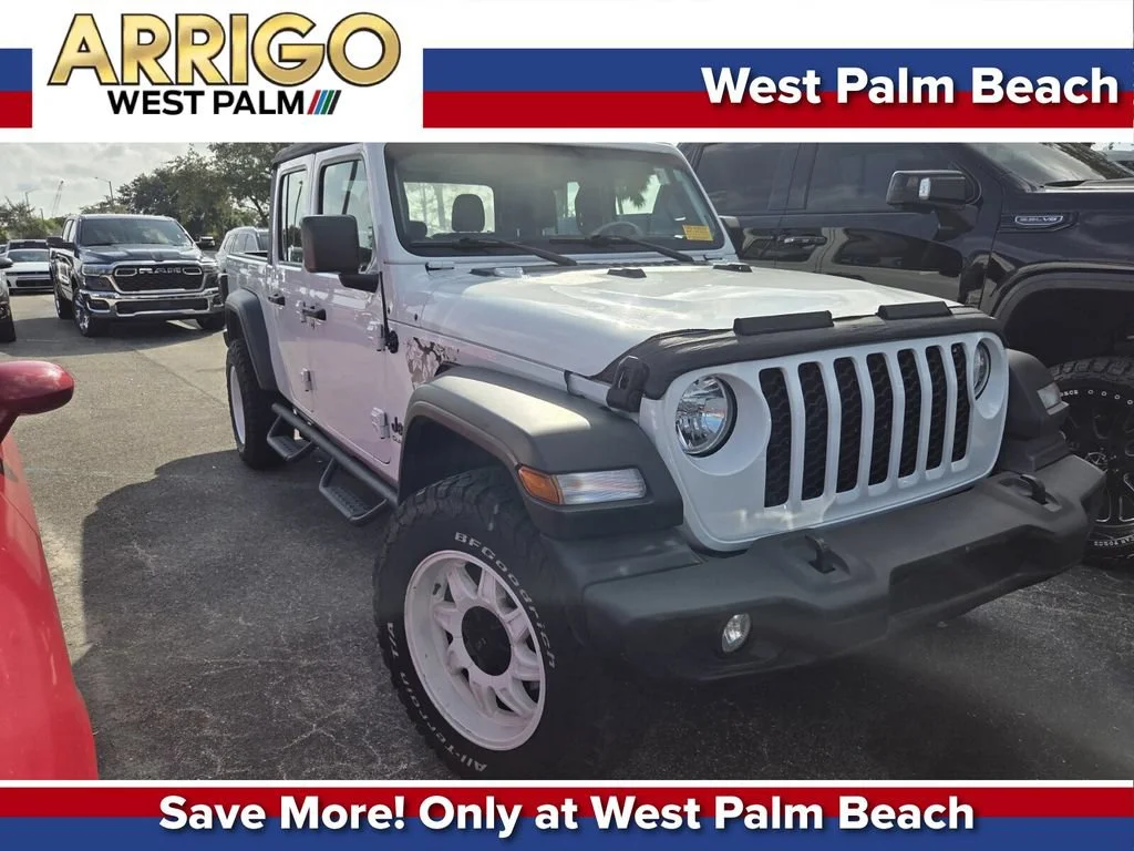 Used 2020 Bright White Clearcoat Jeep Sport image 1