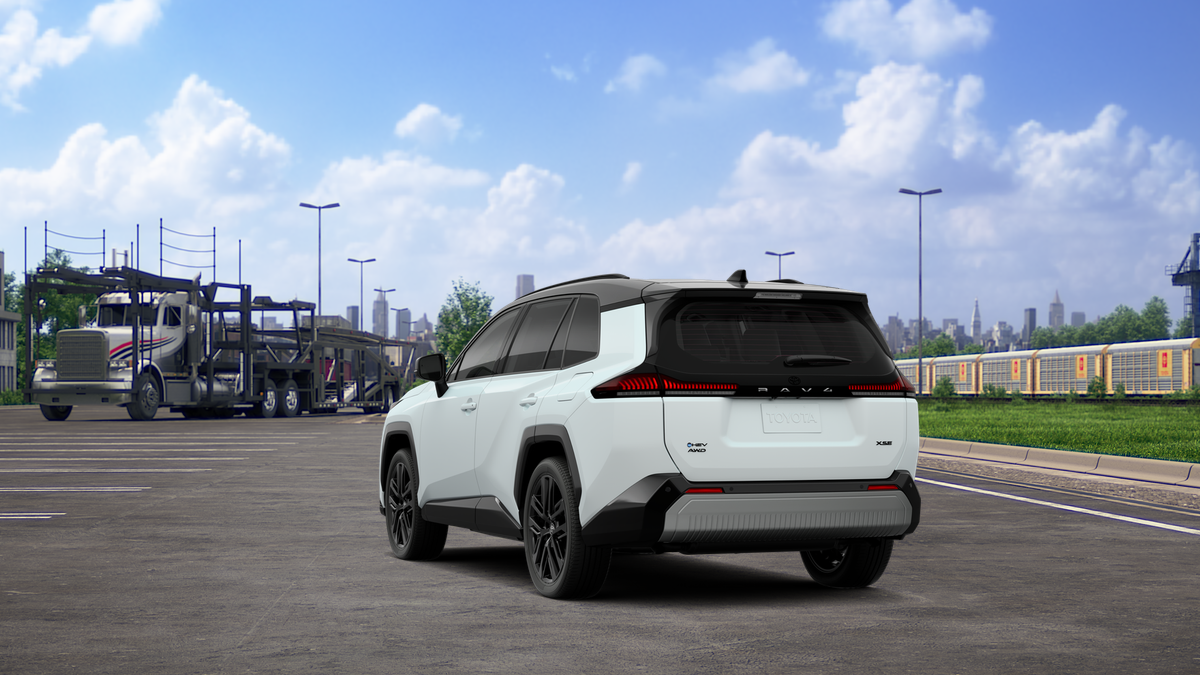 New 2026 Wind Chill Pearl with Midnight Black Metallic roof Toyota XSE image 7