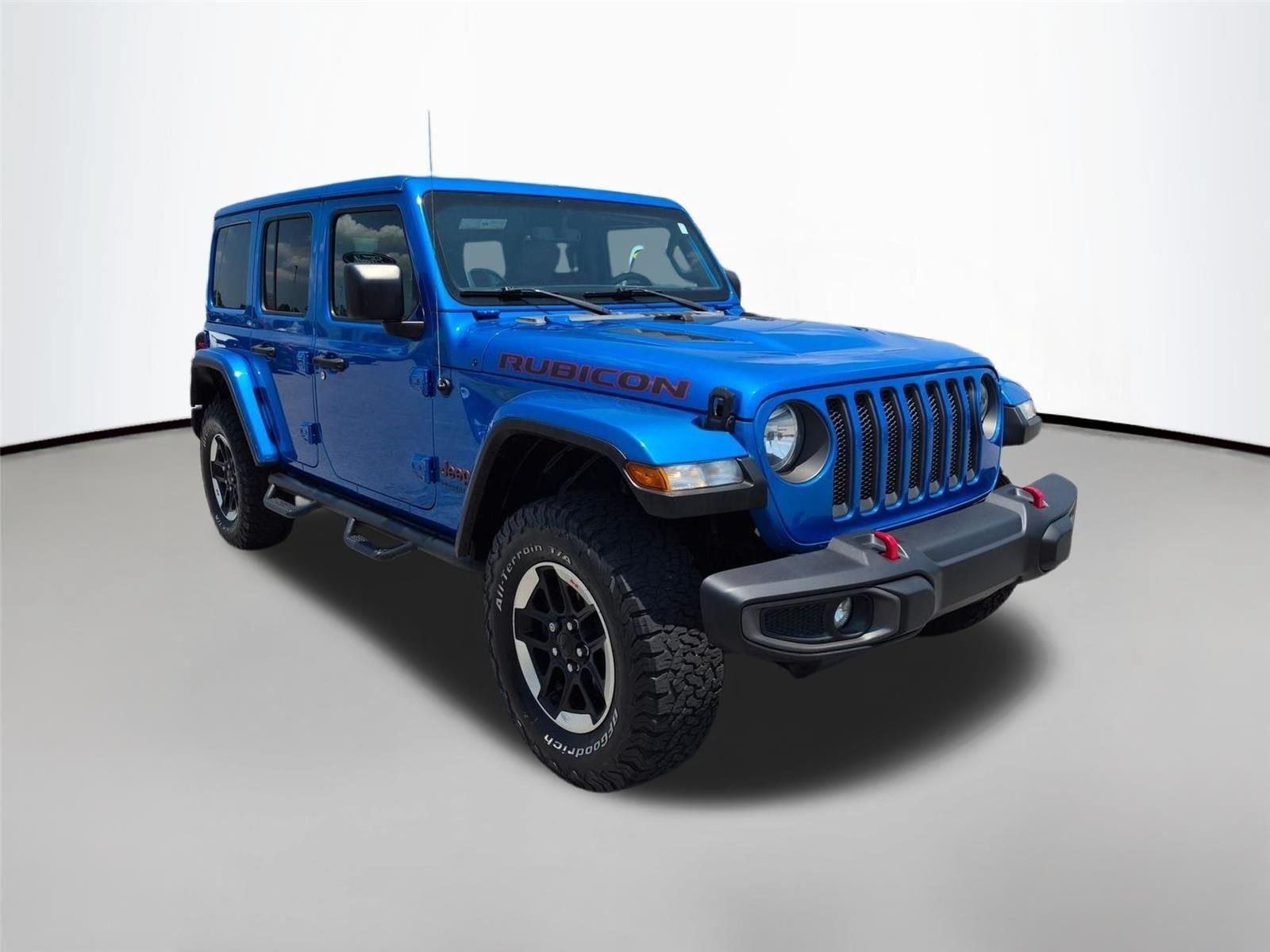 Used 2021 Hydro Blue Pearlcoat Jeep Unlimited Rubicon image 3