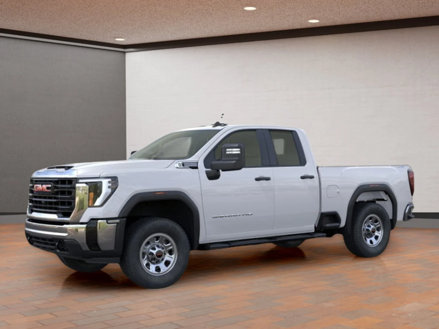 New 2026 White GMC Double Cab Standard Box 4-Wheel Drive Pro image 2