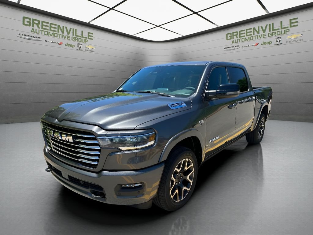 New 2026 Granite Crystal Metallic Clear-Coat Exterior Paint RAM Laramie Hemi 4x4 Crew Cab image 1