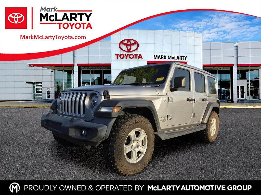 Used 2021 Silver Jeep Unlimited Sport S image 1