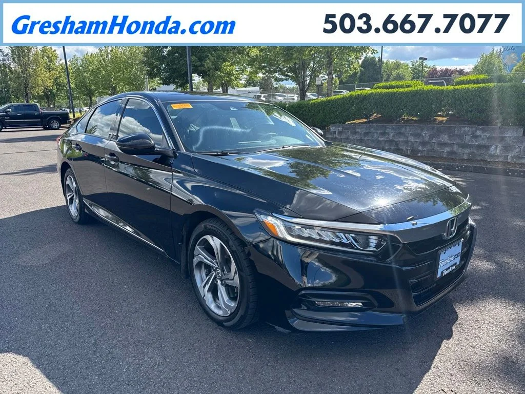Used 2018 Crystal Black Pearl Honda EX-L 2.0T image 1