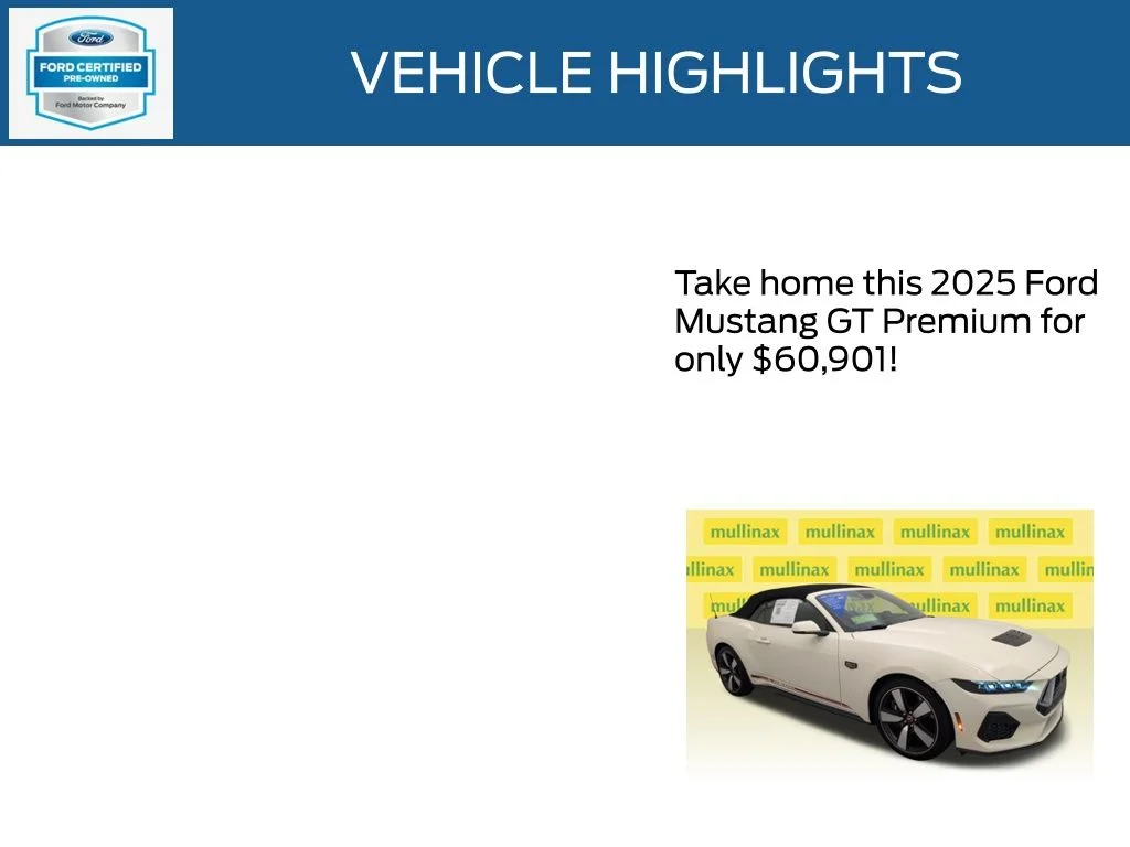 Certified Used 2025 White Ford GT Premium image 22
