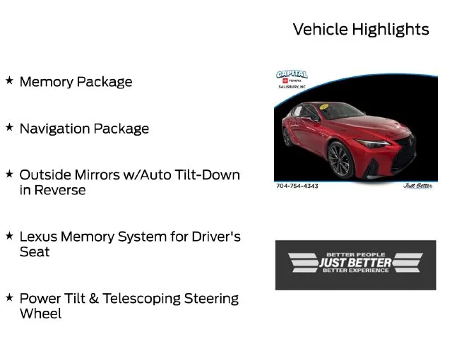 Used 2023 Red Lexus 350 F SPORT image 3