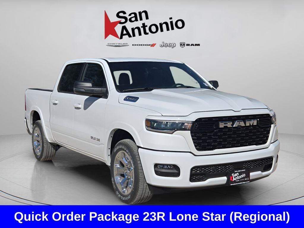 New 2025 Bright White Clear-Coat Exterior Paint RAM Big Horn/Lone Star image 3