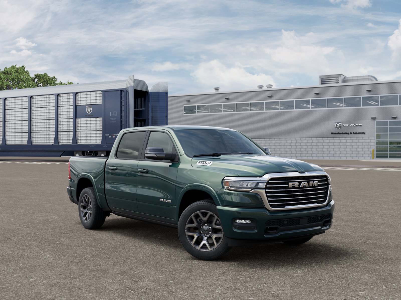 New 2026 Serrano-Green Metallic Exterior Paint RAM LARAMIE image 3