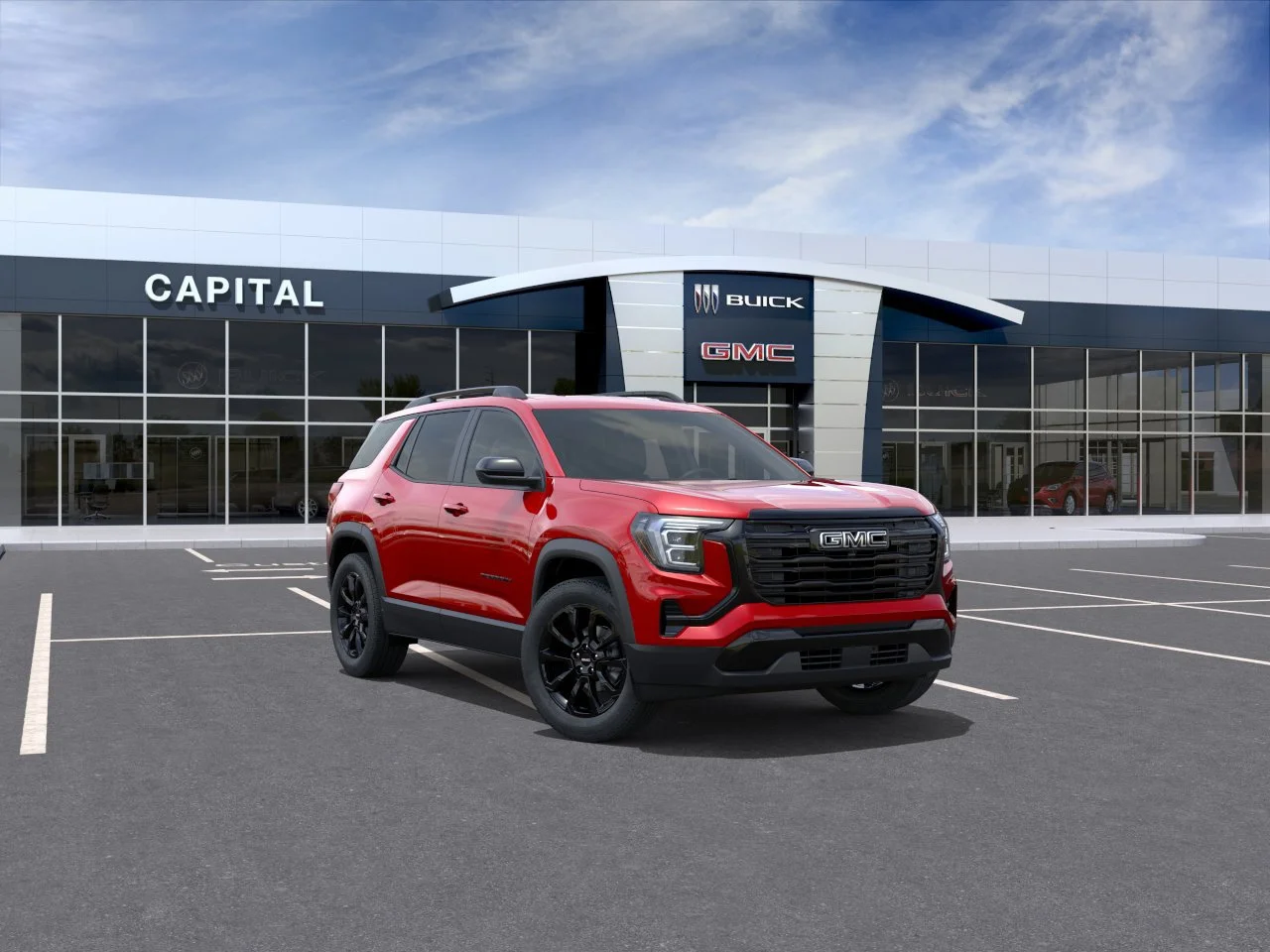 New 2027 Volcanic Red Tintcoat GMC AWD Elevation image 2