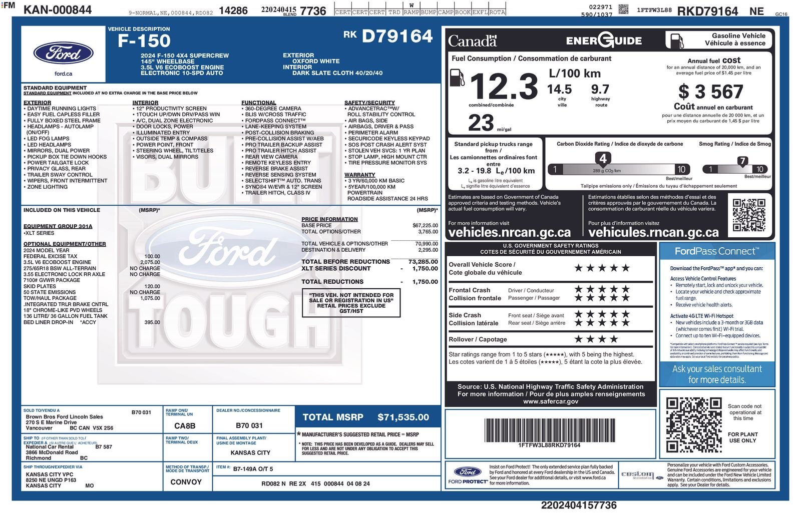 Used 2024 White Ford XLT image 34