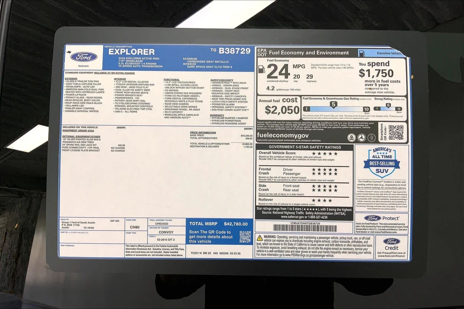 New 2026 Carbonized Gray Metallic Ford Active image 21