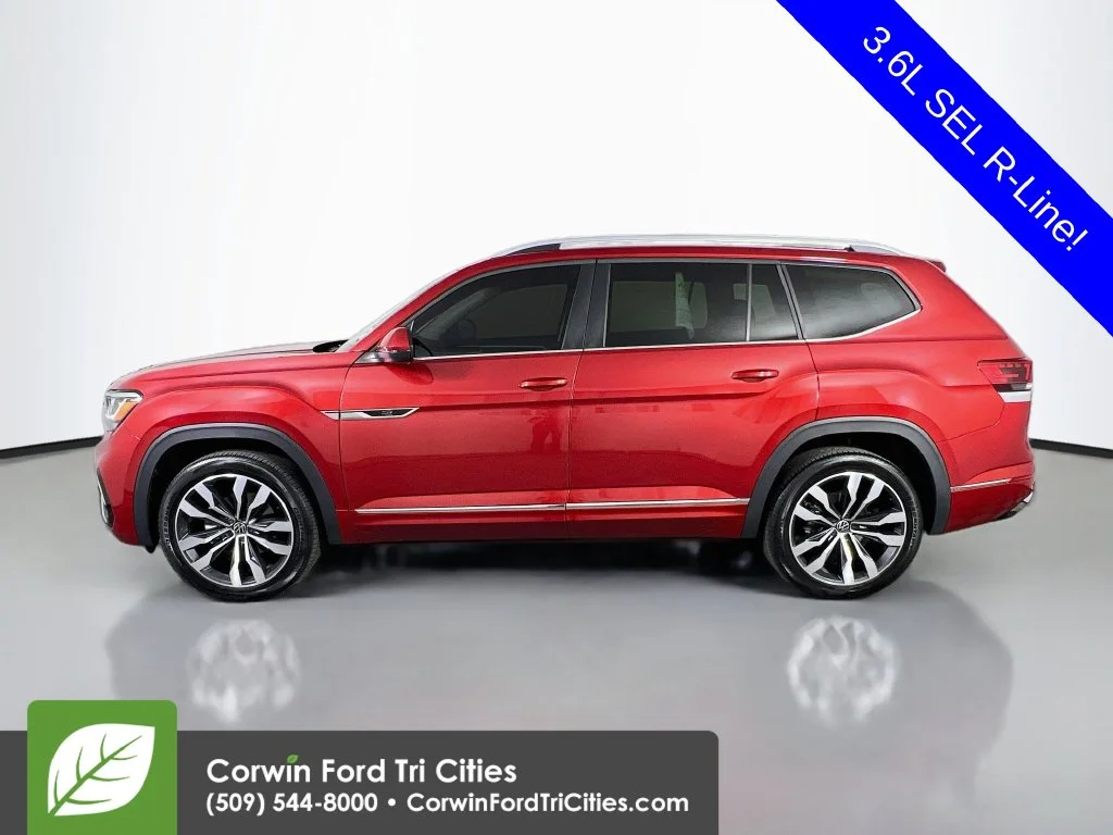 Used 2021 Aurora Red Metallic Volkswagen 3.6L V6 SEL R-Line image 5