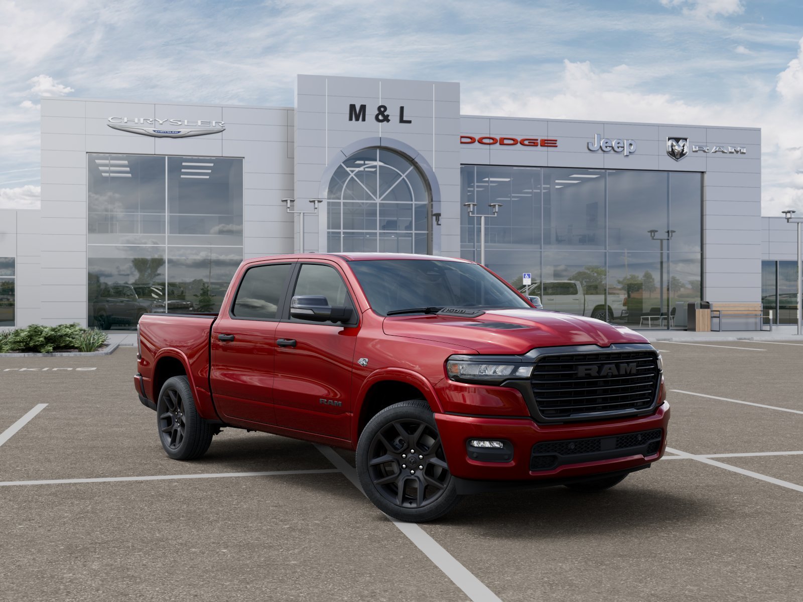 New 2026 Molten Red Pearl-Coat Exterior Paint RAM Laramie image 27