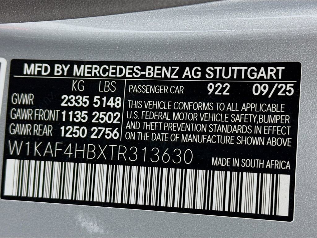 New 2026 Cirrus Silver Metallic Mercedes-Benz C 300 image 54
