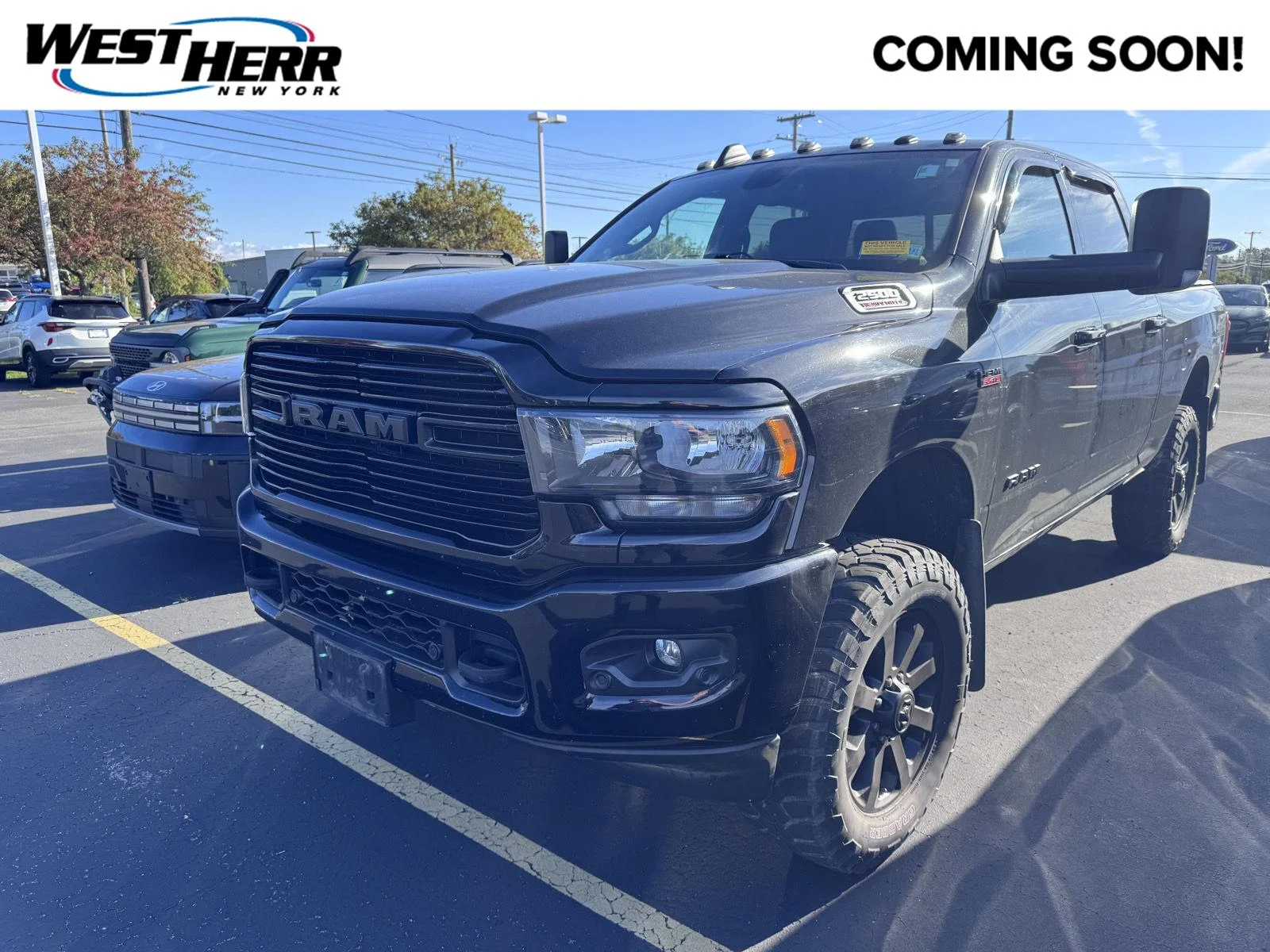Used 2021 Diamond Black Crystal Pearlcoat Ram Big Horn image 1