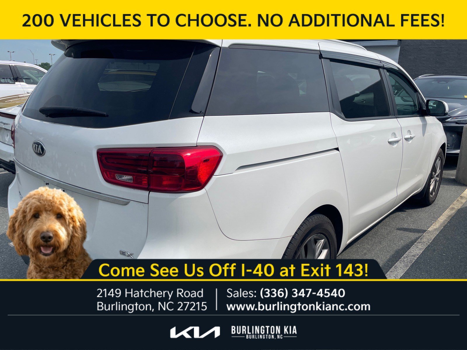 Used 2021 Kia Sedona EX with VIN KNDMB5C10M6672169 for sale in Burlington, NC