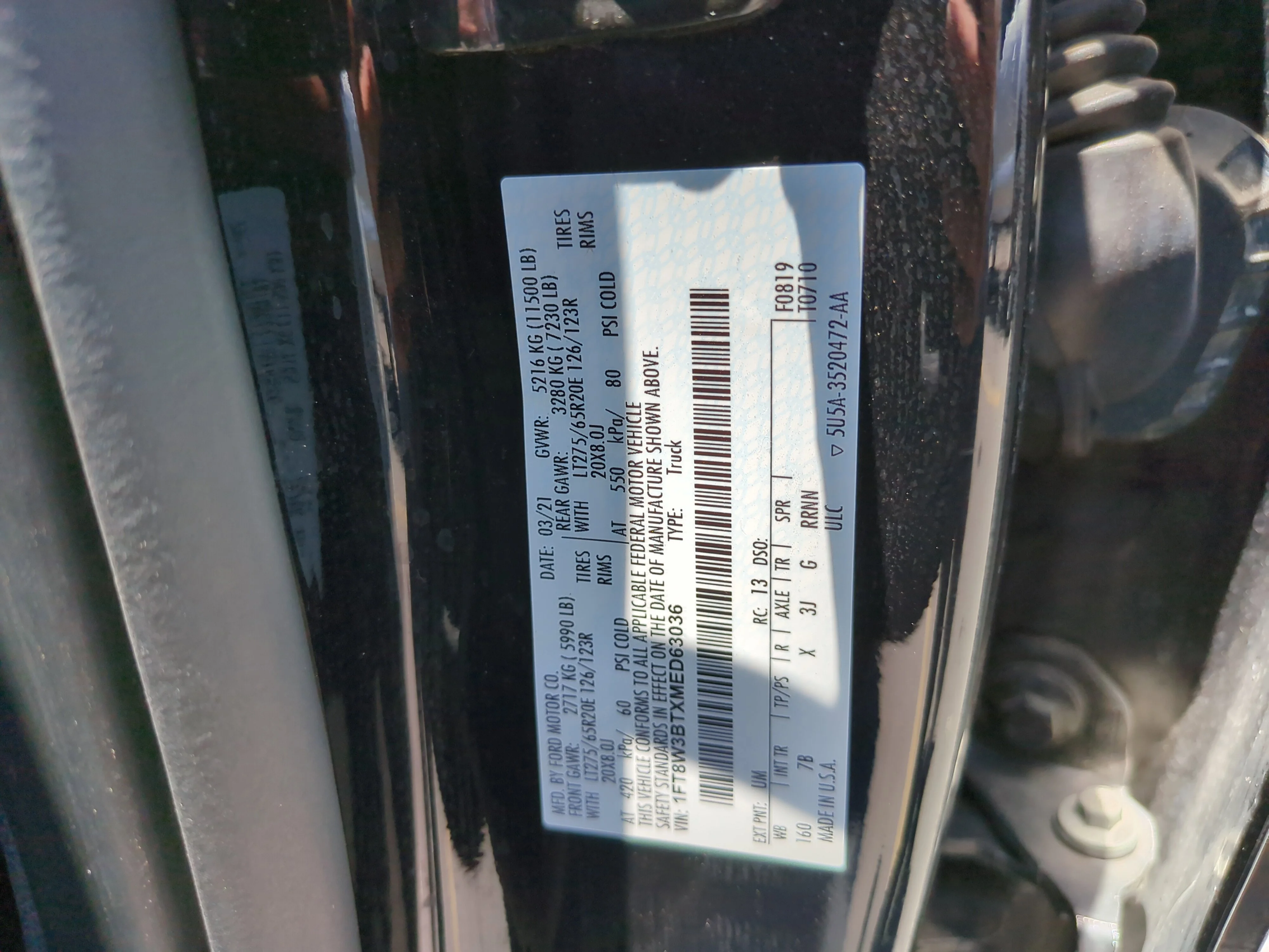 Used 2021 Agate Black Metallic Ford Platinum image 32