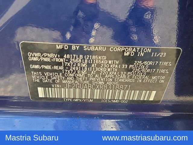 Used 2024 Blue Subaru Base image 8