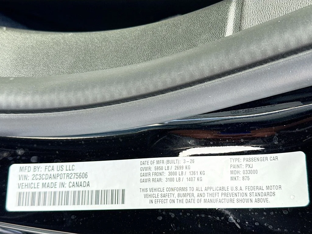 New 2026 Diamond Black Crystal Pearlcoat Dodge R/T image 12