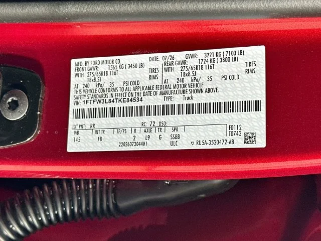 New 2026 Ruby Red Metallic Tinted Clearcoat Ford XLT image 30
